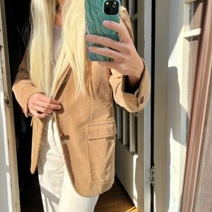 Tan corduroy blazer